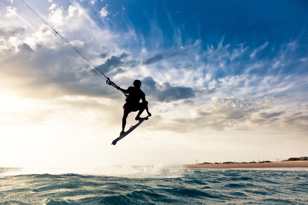 Kite Boarding in action