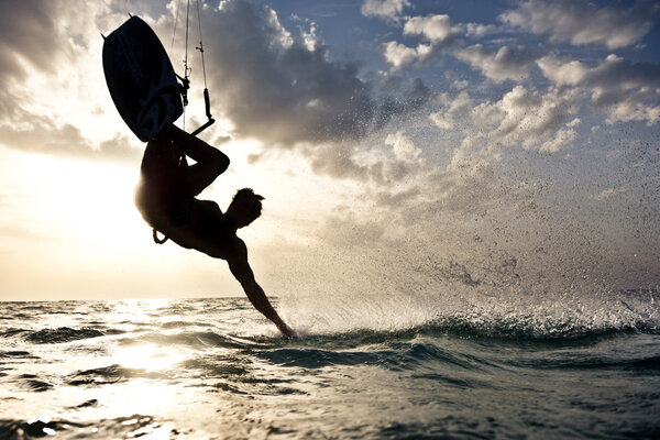 Kite Boarding in action