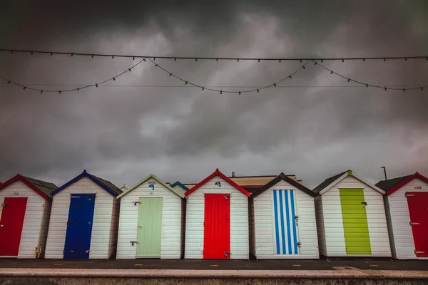 Colorful beach huts — Stock Photo, Image