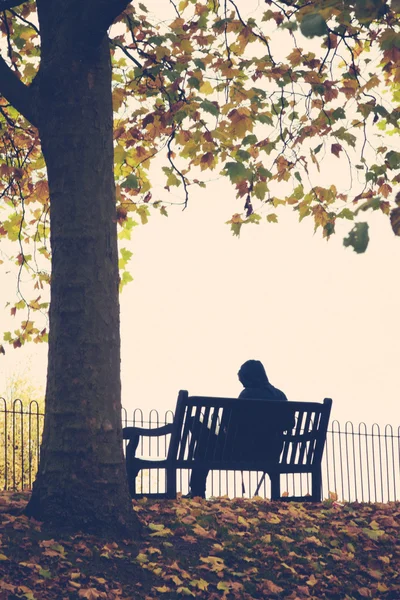 Trist höst ensamhet — Stockfoto