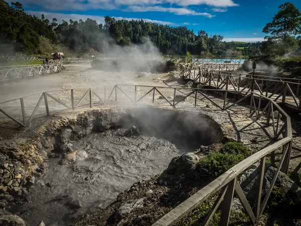 Furnas vulkanické prameny — Stock fotografie