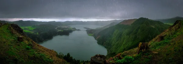 Sete Cidades laghi gemelli del cratere — Foto Stock