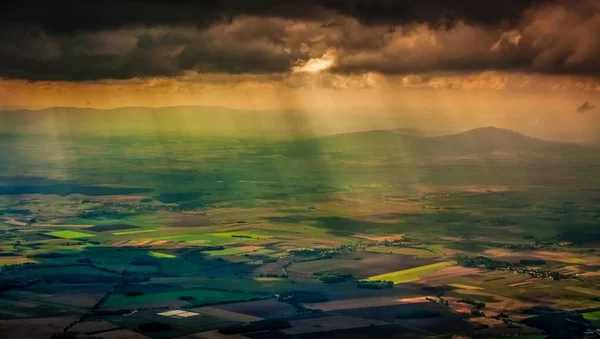 Yukarıdan kırsal panorama — Stok fotoğraf