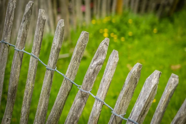 Wooden fence detail — Stock Photo, Image