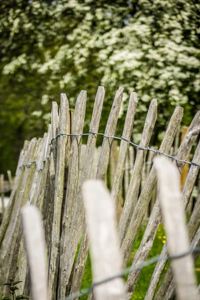 Wooden fence detail — Stock Photo, Image