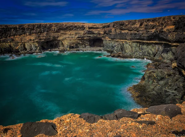 Rocky coast in Ajuy — Stock Photo, Image