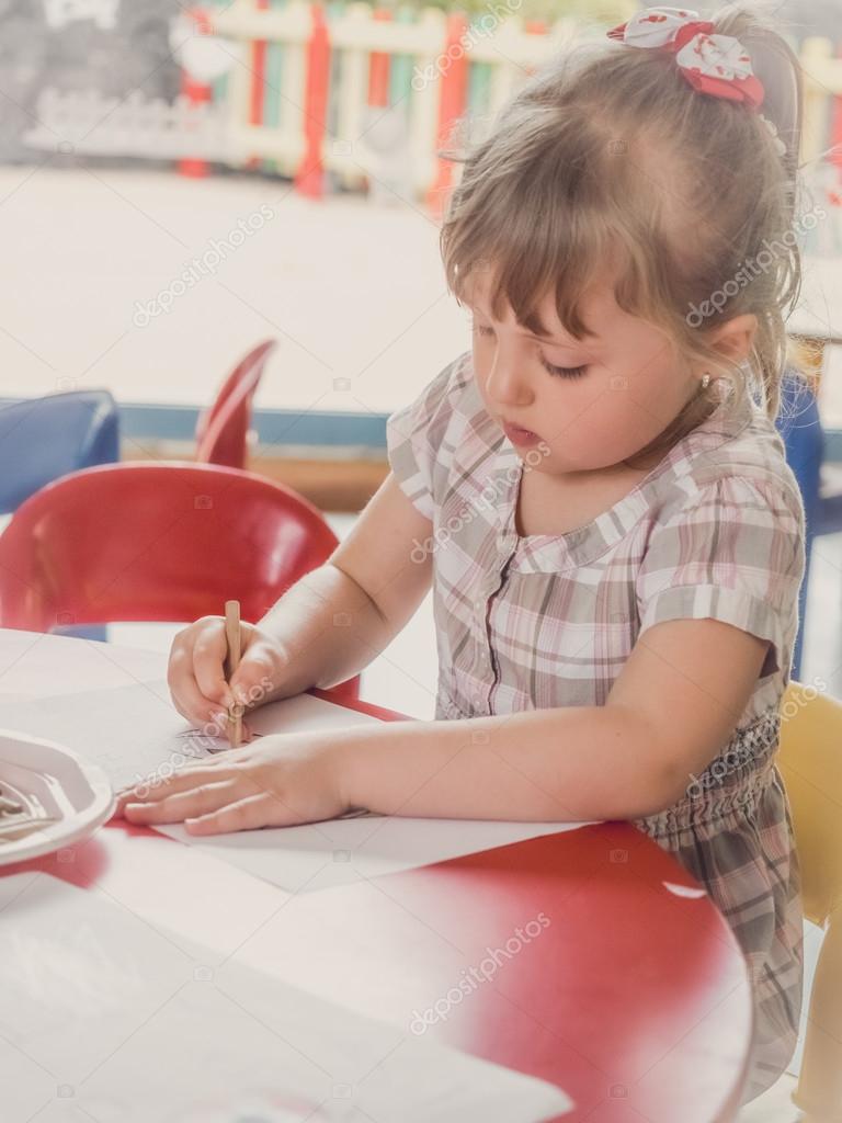 Bambina da colorare — Foto Stock