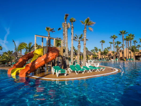 Water slides in a resort — Stock Photo, Image