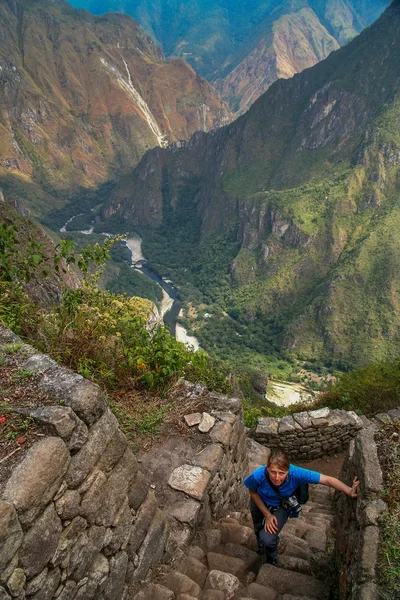 Turismo en Machu Picchu — Foto de Stock