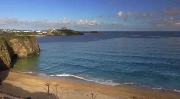 Lege Newquay strand — Stockvideo