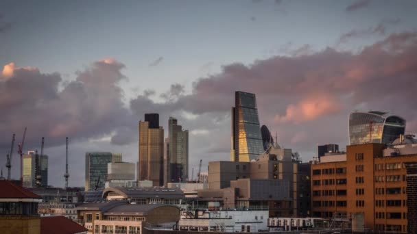 Londons silhuett time-lapse — Stockvideo