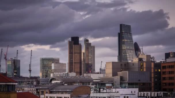 London Skyline im Zeitraffer — Stockvideo