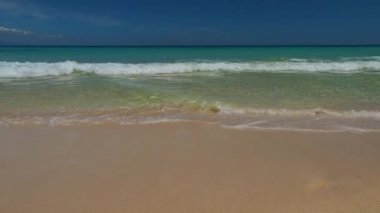 Fuerteventura kıyı şeridi Dunes Ulusal Parkı'nda