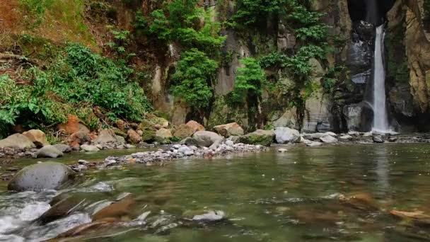 Beautiful waterfall in the Azores — Stock Video