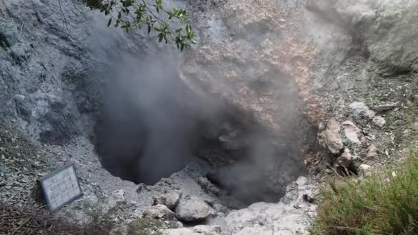 Furnas fumaroles geotermalnych — Wideo stockowe