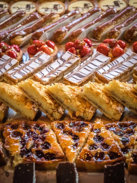 Large assortment of mini cakes and desserts — Stock Photo, Image