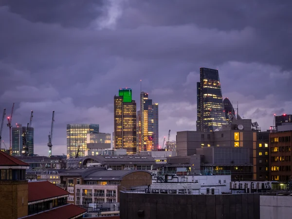 London City Panorama za soumraku — Stock fotografie