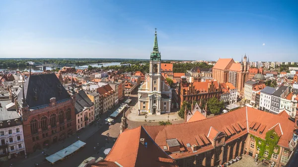 Toruń Polska Sierpień 2020 Panoramiczny Widok Kościół Ducha Świętego Otoczony Obraz Stockowy