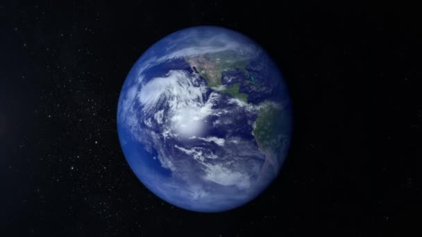 地球の回転。360 度。4 k — ストック動画
