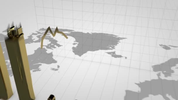 Gráficos de crescimento. Diagramas de financeiros. — Vídeo de Stock