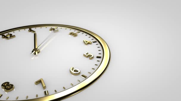 Orologio Time Lapse. Orologio d'oro. — Video Stock