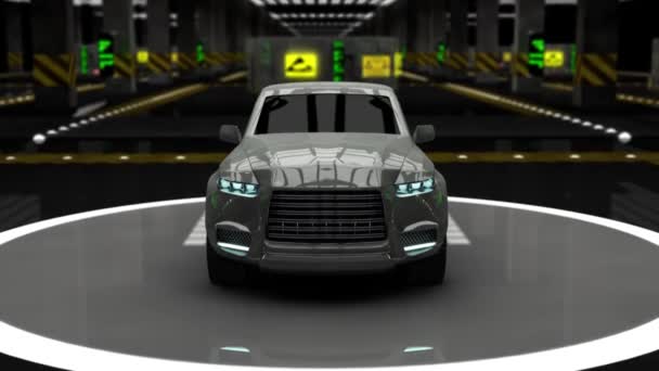 Moderna bil, fotorealistiska 3d bil animation — Stockvideo