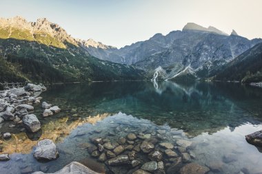Tatra Dağları gölde Morskie Oko