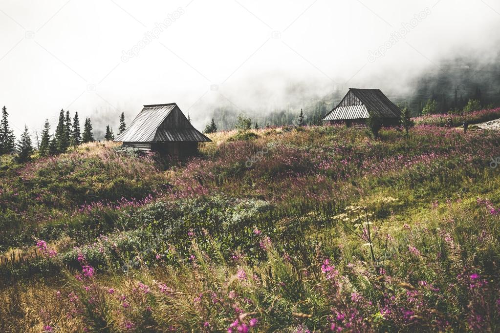 Old huts in Tatra Mountains