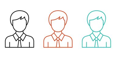 Modern web sitesi tasarımı ve kurumsal sunumlar için siyah, turuncu ve turkuazlı profesyonel iş adamlarının şık minimalist çizgisi