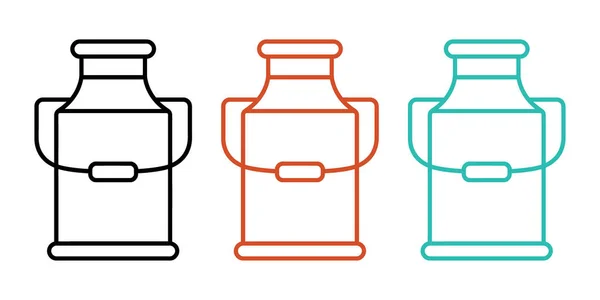 Süt ürünleri ya da modern çiftlik dekorasyonu unsurları için ana hatlara sahip renkli süt kutuları.