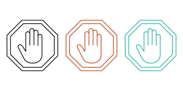 Güvenlik, güvenlik ve önleme kavramlarını simgeleyen siyah, kırmızı ve yeşil renkli dur işaretleri