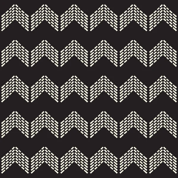 Seamless abstract vector pattern chevron tile in monochrome background — Stock Vector