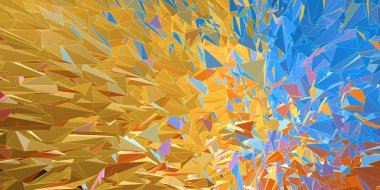 Polygonal colorful abstract graphic background movement look clipart