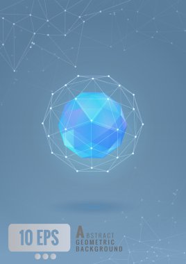 Mavi arka plan grafik hatta soyut geometrik şekil