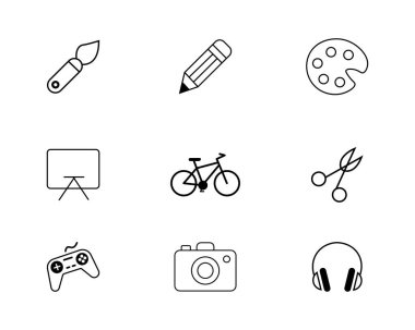 Analog ve dijital ürün simgesi seti. Mekanik ölçek. Beyaz arkaplanda izole edilmiş nesne. Web için simge