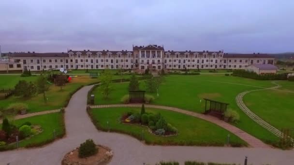 Fotografia aérea do clube de campo — Vídeo de Stock