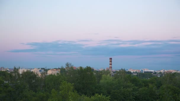 Tramonto sulla timelapse della città, 4K — Video Stock