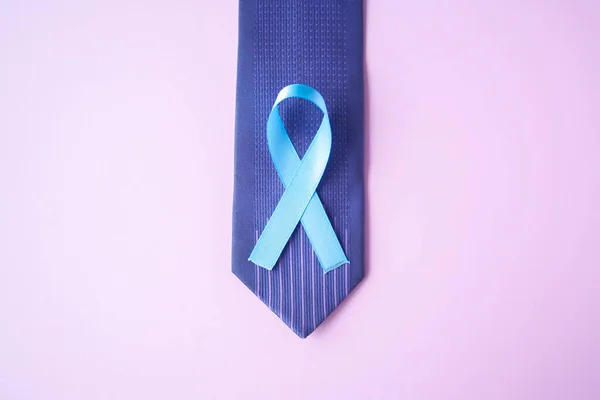 Prostate Cancer Awareness, light Blue Ribbon — Stock Photo, Image