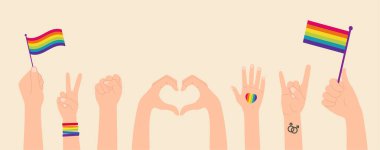 LGBTQ topluluk simgeleri koleksiyonu izole edildi.