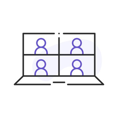 çevrimiçi toplantı ile ilgili satır simgesi