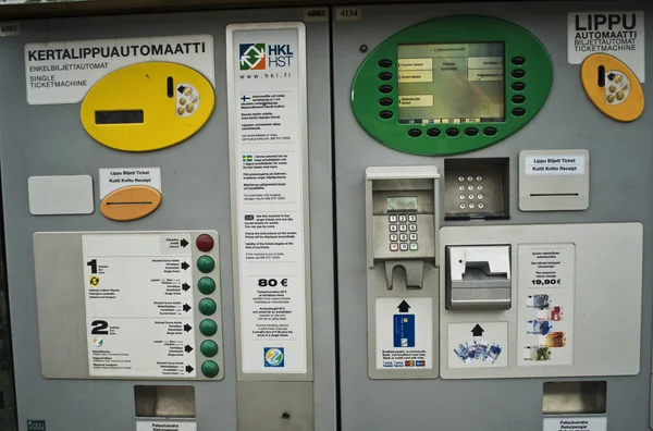 Otomatik bilet satış makinesi Helsinki, Finlandiya