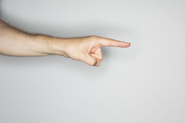 bir izole el hareketi yapan beyaz erkek biri 