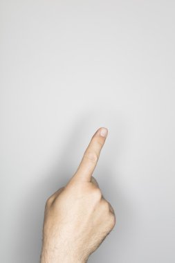 bir beyaz adam eliyle jest