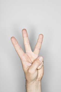 bir beyaz adam eliyle jest