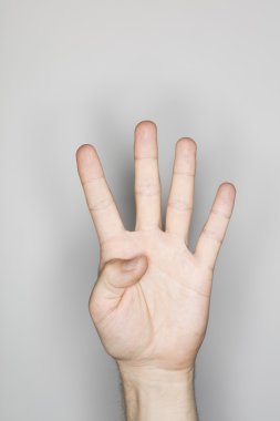 bir beyaz adam eliyle jest