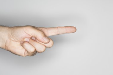 bir beyaz adam eliyle jest