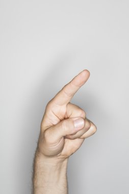 bir beyaz adam eliyle jest