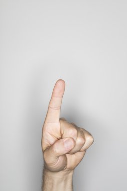 bir beyaz adam eliyle jest