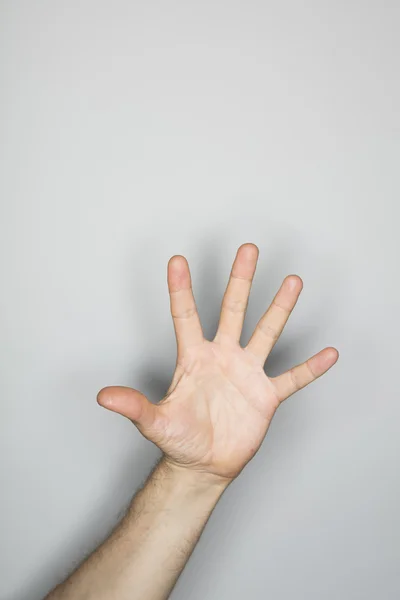 Isolerade hand gest i studion — Stockfoto