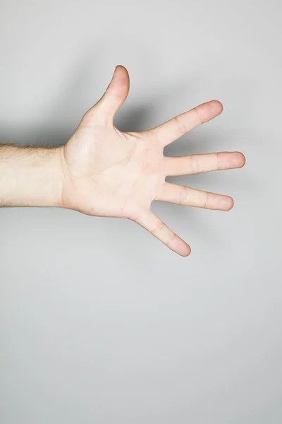 Vit manlig person gör en isolerad hand gest — Stockfoto